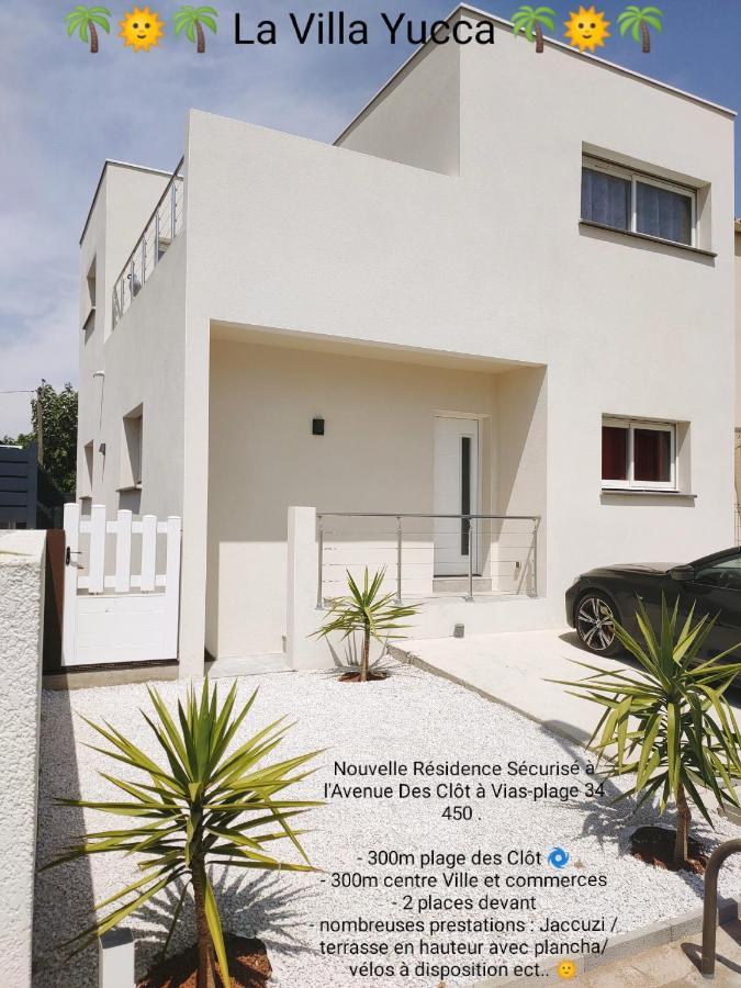 La Villa Yucca Vias Plage - 300M Plage Et Centre エクステリア 写真